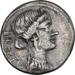 obverse: M. Iunius Brutus. Denarius, Rome mint, 54 BC