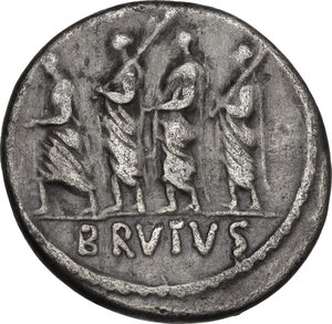 reverse: M. Iunius Brutus. Denarius, Rome mint, 54 BC