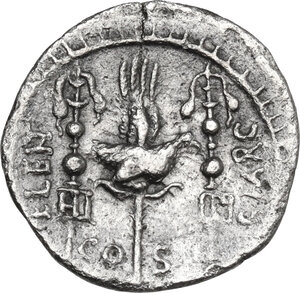 reverse: Cn. Nerius. Denarius, Rome mint, 49 BC