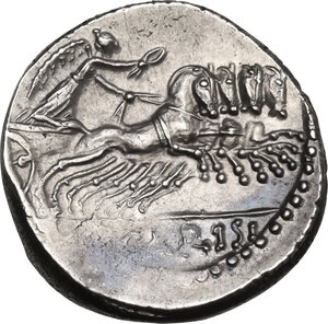 reverse: T. Carisius.. AR Denarius, 46 BC