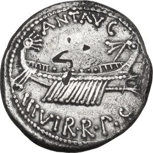 obverse: Marcus Antonius. Denarius, mint moving with Marcus Antonius, 32-31 BC