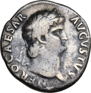 obverse: Nero (54-68).. AR Denarius, 64-65