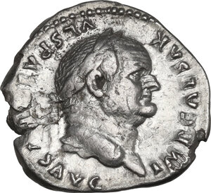 obverse: Vespasian (69 -79).. AR Denarius, 77-78