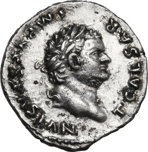 obverse: Titus as Caesar (69-79).. AR Denarius, 75 AD