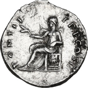 reverse: Titus as Caesar (69-79).. AR Denarius, 75 AD