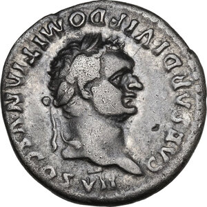 obverse: Domitian as Caesar (69-81).. AR Denarius, 80-81