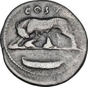 reverse: Domitian as Caesar (69-81).. AR Denarius, 77-78