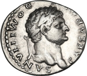 obverse: Domitian (81-96).. AR Denarius. Struck under Vespasian, 76-77