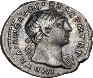 obverse: Trajan (98-117).. AR Denarius, 107-108