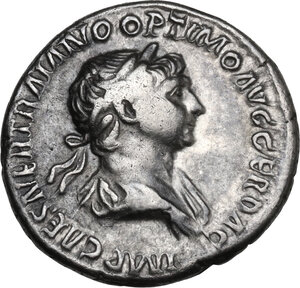 obverse: Trajan (98-117).. AR Denarius, 114-117