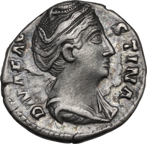 obverse: Diva Faustina I (after 141 AD).. AR Denarius, 141 AD