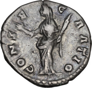 reverse: Diva Faustina I (after 141 AD).. AR Denarius, 141 AD