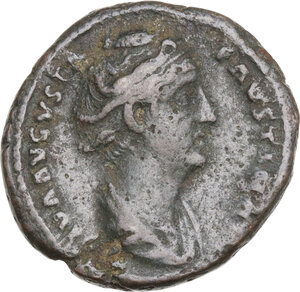 obverse: Diva Faustina I (after 141 AD).. AE As, 141 AD