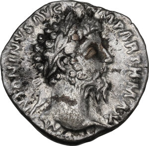 obverse: Marcus Aurelius (161-180).. AR Denarius, 168 AD