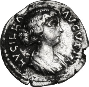 obverse: Lucilla, wife of Lucius Verus (died 183 AD).. AR Denarius, 164-180