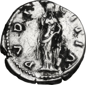 reverse: Lucilla, wife of Lucius Verus (died 183 AD).. AR Denarius, 164-180