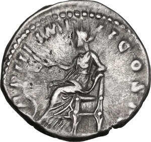 reverse: Commodus as Caesar (175-177).. AR Denarius, 177-178