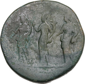 reverse: Septimius Severus (193-211) . AE Sestertius, 194 AD