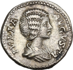 obverse: Julia Domna, wife of Septimius Severus (died 217 AD).. AR Denarius, 196-211 AD