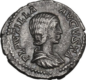 obverse: Plautilla (died 212 AD).. AR Denarius, 202-205