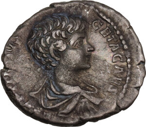 obverse: Geta as Caesar (198-209).. AR Denarius, 198-200 AD