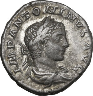 obverse: Elagabalus (218-222).. AR Denarius, 219 AD
