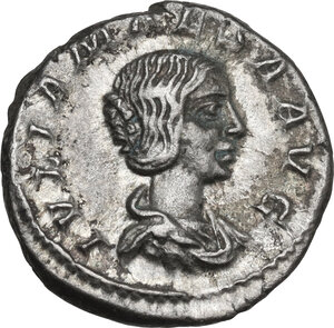 obverse: Julia Maesa, grandmother of Elagabalus (died 225 AD). AR Denarius, 218-222
