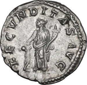 reverse: Julia Maesa, grandmother of Elagabalus (died 225 AD). AR Denarius, 218-222