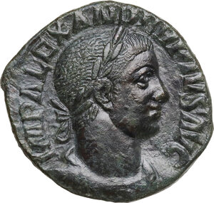 obverse: Severus Alexander (222-235).. AE Sestertius, 231.235