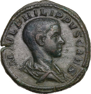 obverse: Philip II (244-249).. AE Sestertius, 245 AD