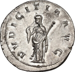 reverse: Herennia Etruscilla, wife of Trajan Decius (249-251 AD).. AR Antoninianus