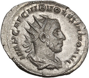 obverse: Volusian (251-253).. AR Antoninianus, 253 AD
