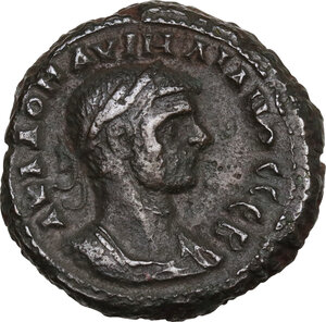 obverse: Aurelian (270-275).. AE Tetradrachm, Alexandria mint (Egypt), dated RY 5 (273/274)