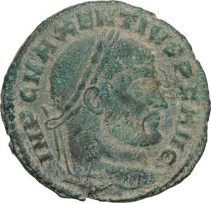 obverse: Maxentius (306-312).. AE Follis, Ostia mint, 309-312