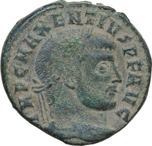 obverse: Maxentius (306-312).. AE Follis, Ostia mint, 309-312