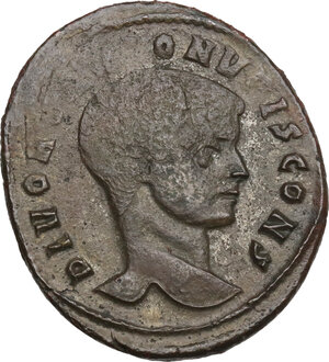 obverse: Divus Romulus (died 309 AD).. AE Follis, Ostia mint, 309-312