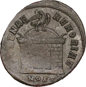 reverse: Divus Romulus (died 309 AD).. AE Follis, Ostia mint, 309-312