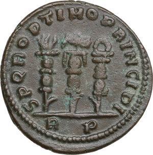 reverse: Constantine I (307-337).. AE Follis, Rome mint, 312-313