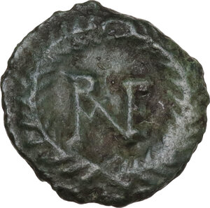reverse: Ostrogothic Italy. Municipal bronze coinage of Ravenna. AE 15 mm, 536-554