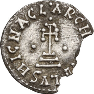 reverse: The Lombards at Beneventum. Sico (817-832).. AR Denarius