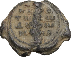 reverse: Anonymous, strategos and protospatharios (10th-12th centuries).. Lead seal