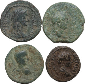 obverse: The Roman Empire. Lot of 4 unclassified AE denominations of Provincial coinage