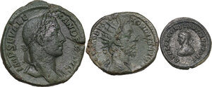 obverse: The Roman Empire. Lot of three (3) unclassified AE roman coins