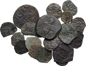 obverse: The Byzantine Empire.. Multiple lot of twenty (20) unclassified AE coins