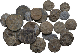 obverse: Leads from Ancient World.. Multiple lot of twenty six (26) unclassified PB Tesserae