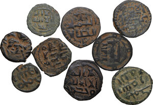 obverse: Lot of nine (9) islamic AE fals to be catalogued