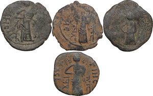 obverse: Zangids of Aleppo. Lot of (four) 4 coins AE Dirham, [Halab] mint, undated issue