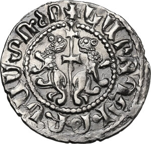 reverse: Armenia.  Levon I (1187-1219). AR Tram