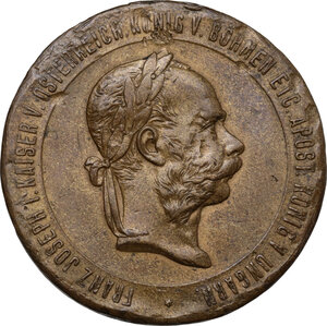 obverse: Austria.  Franz Joseph (1848-1916). AE Medal 1873 for the 25 years of the reign