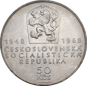 reverse: Czechoslovakia. AR 50 Korun 1968